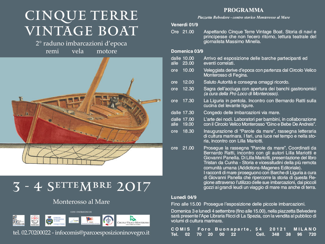 Cinque Terre Vintage Boat 2017 - Il programma